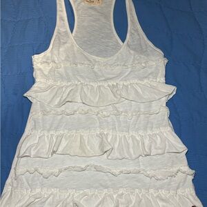 Vintage Hollister Y2K baby doll waist Ruffled Tank Top